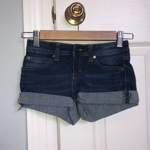 Dark jean shorts